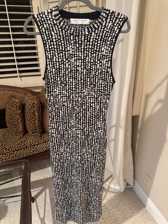 Proenza Schouler Dresses & Skirts - Proenza Schouler Navy and White Sleeveless Maxi Dress